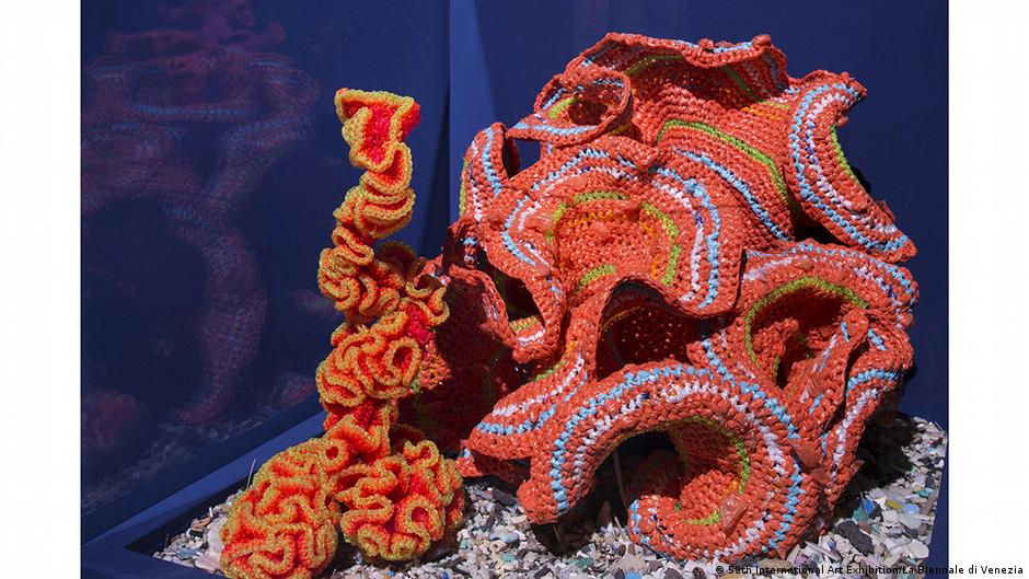 Corals are hyperbolic structures, and crocheting allows their form to be recreated