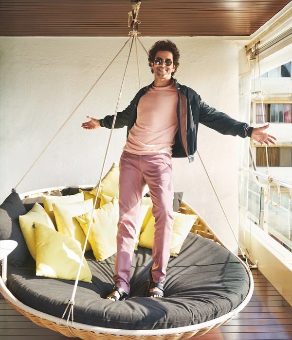 Hrithik Roshan at home in balcony