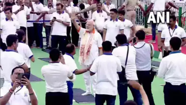 PM Modi Leaves The Arena After Leading The Yoga Celebrations