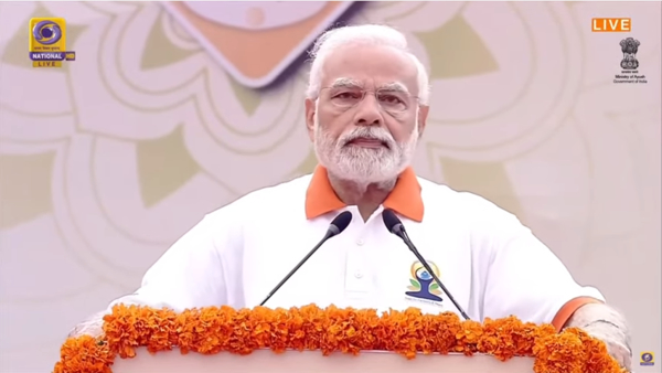 PM Modi Addresses Yoga Day Celebrations