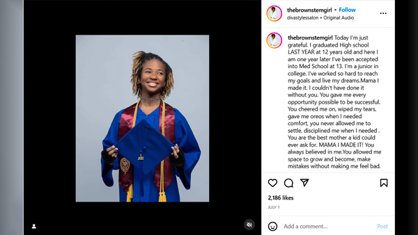 Youngest Black Medical Student In US