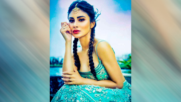 Mouni Roy in Pigtail Braids