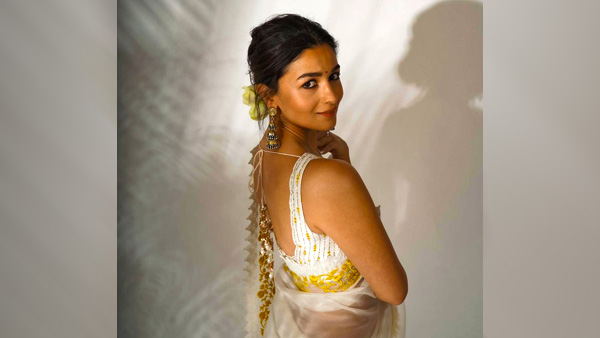 Alia Bhatt in Bun With Flowers