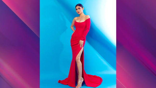 Mouni Roy in Hot Pink Dress