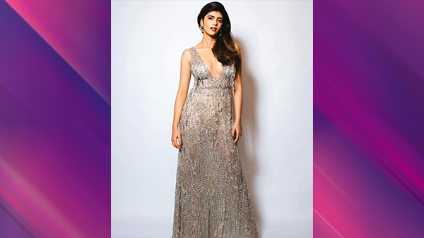 Sanjana Sanghi in Shimmery Dress