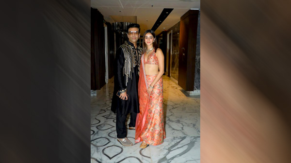 Ananya Panday and Karan Johar