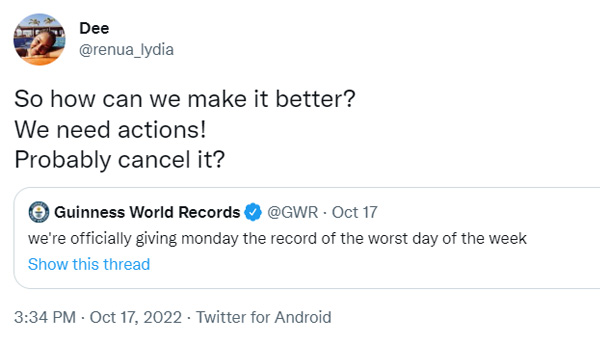 Monday Is The Worst Day Of The Week