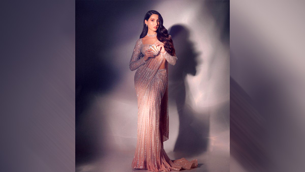 Nora Fatehi’s Angelic Sequin Saree Look