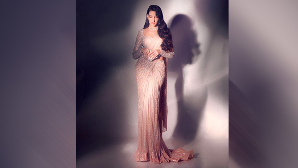 Nora Fatehi’s Angelic Sequin Saree Look