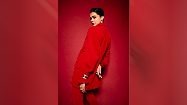 Deepika Padukones Red Suit Look