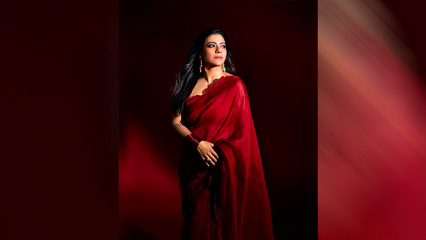 Kajol’s Plain Saree Look