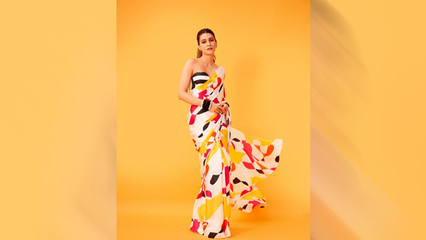 Kriti Sanon’s Vibrant Modern Saree Look