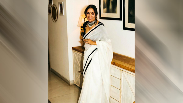 Neena Gupta’s Monochrome Saree Look