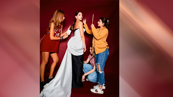 Nora Fatehi’s Monochrome Gown Look