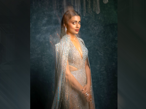 Shriya Saran In Silver Gown