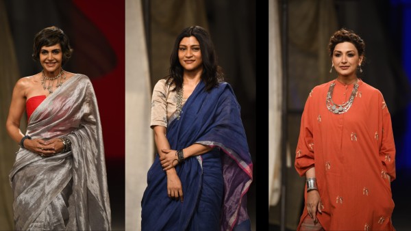 Mandira Bedi, Sonali Bendre, Konkana As Guest For Designer Anavila At Lakme Fashion Week 2023 Day