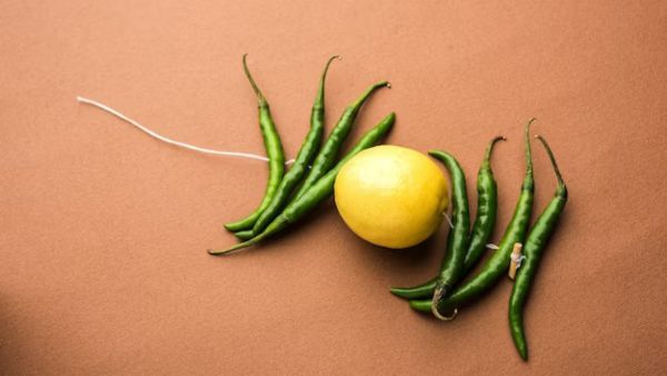 Hanging Lemon And Chillis