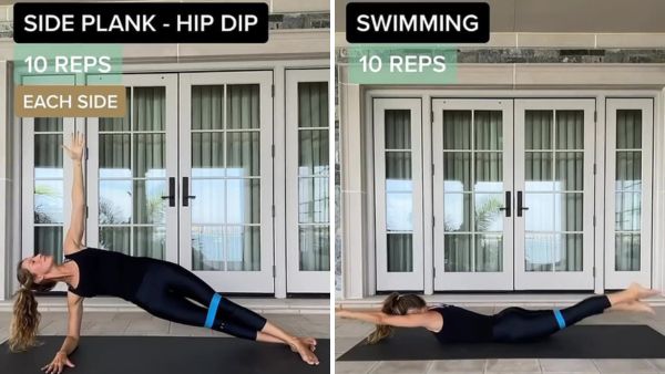 Gisele Bündchen Upward Plank
