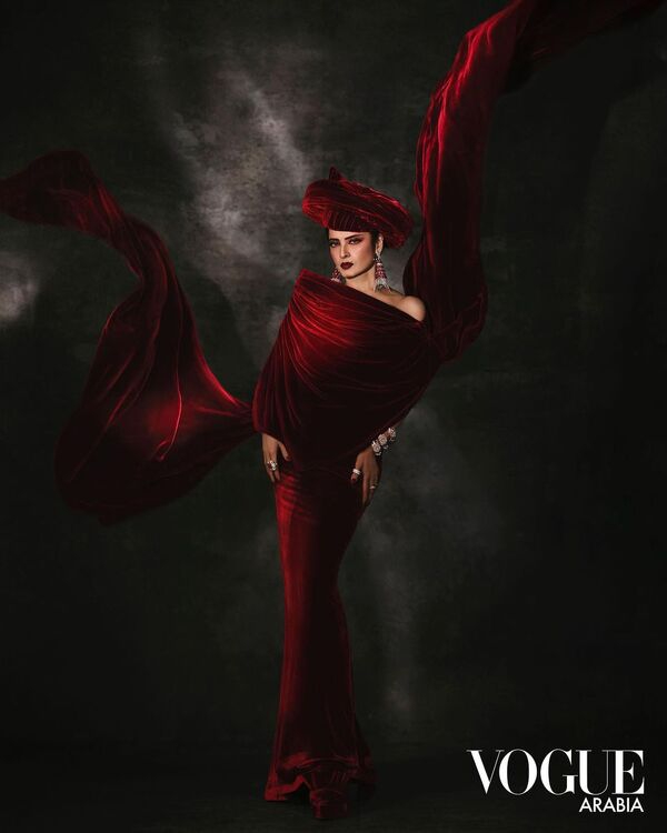Rekha Stuns At Vogue Arabia Photoshoot