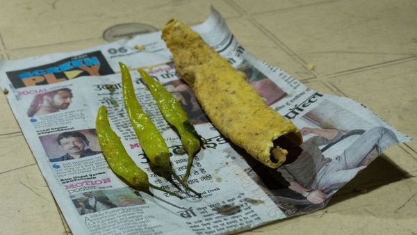 Street Food Served In Newspaper