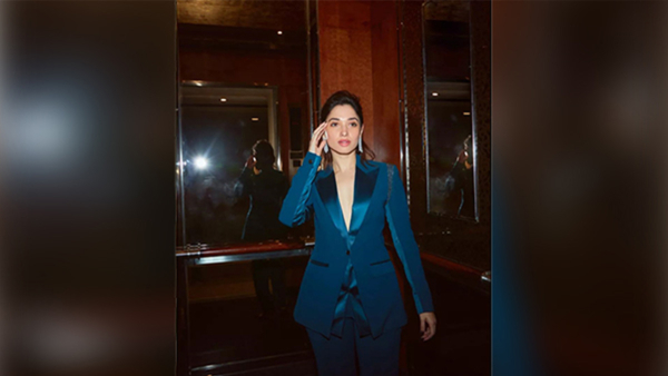 Tamannaah Bhatia Sequin Blazer Suit