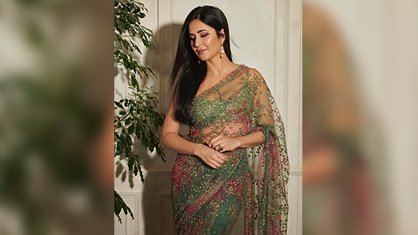 Katrina Kaifs Embroidered Net Saree