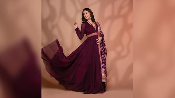 Madhuri Dixits Anarkali Suit Madhuri Dixits Anarkali Suit