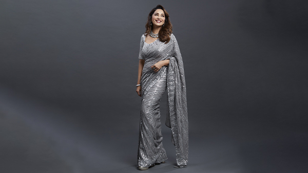Madhuri Dixits Embellished Saree