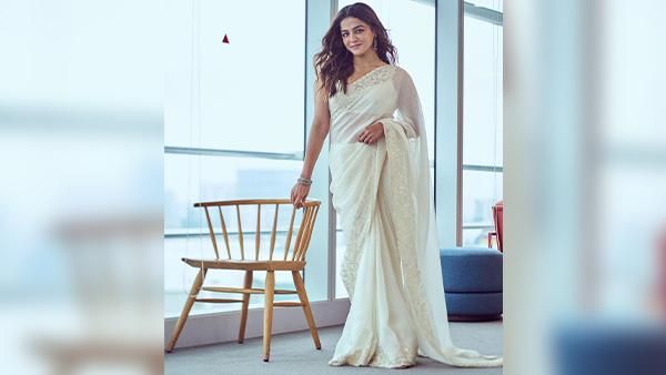 Wamika Gabbi Plain Lacework Saree