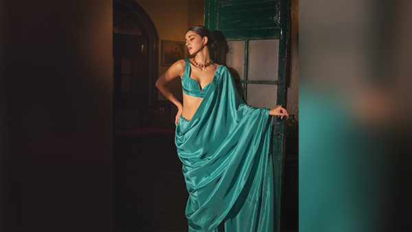 Ananya Panday Plain Saree