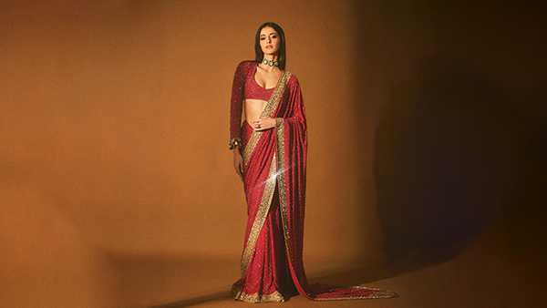 Ananya Panday Sequin Saree
