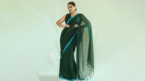 Vidya Balans Plain Saree Vidya Balans Plain Saree