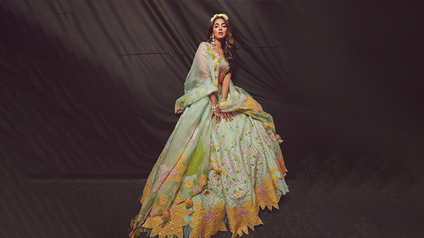 Pooja Hegdes Boho Applique Lehenga