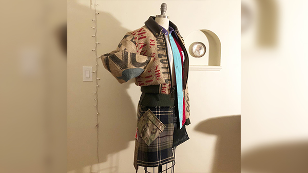 New York-based fashion designer Chris Menas gunny sack jacket collection