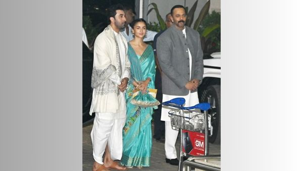 Ayodhya Ram Mandir: Alia Bhatt Dons Saree With Ramayana-Inspired Motifs For Spiritual Ceremony, Flaunts Theme-Based Style!