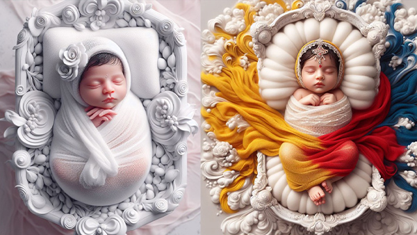AI New Born Babies Photoshoot Ideas 
