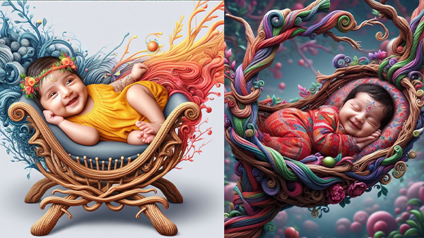 AI New Born Babies Photoshoot Ideas 