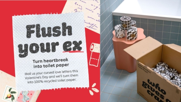 This Australian Company Lets You Flush Your Ex By Turning Old Love Letters Into Toilet Papers This Entire February 