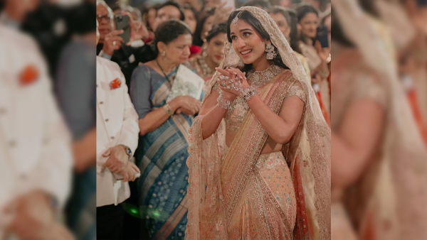 Radhika Merchant s Tarun Tahiliani Lehenga Saree For Hastakshar Ceremony Is A Work Of Perfection Deets Inside