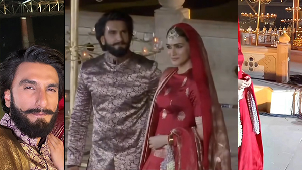 Ranveer Singh-Kriti Sanon Dazzle In Manish Malhotra Banarasi Weave Outfits In Kashi Watch Video