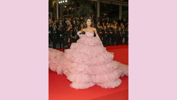 Cannes 2024 Nancy Tyagi s 20 kg Pink Gown Is A Labor Of Love Pics