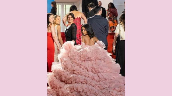 Cannes 2024 Nancy Tyagi s 20 kg Pink Gown Is A Labor Of Love Pics