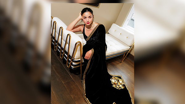 Alia To Rashmika Bollywood Divas Take On The Black Saree Is Ideal To Steal Spotlight