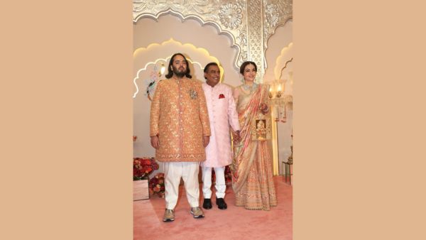 Anant Ambani Wedding Pics Out Groom Looks Dapper In Peach Sherwani For The Pink Themed Wedding