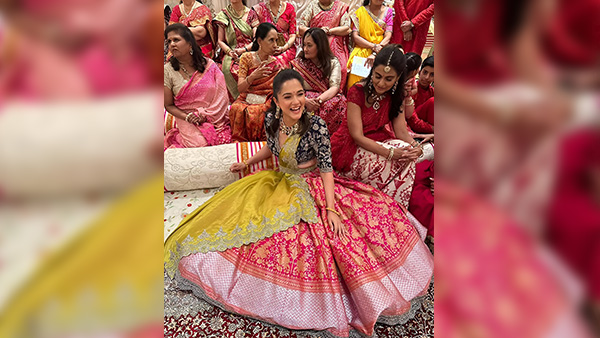 Anant-Radhika Wedding Floral Dupatta To Boho Avatar Decoding The Ambanis Haldi Ceremony Glitz