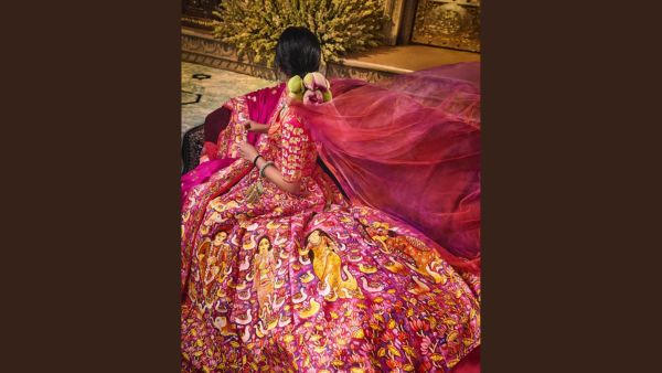 Radhika Merchant s Hand-Painted Lehenga Defines Her Union With Hubby Anant Ambani Take Style Cues