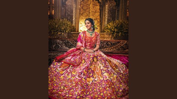 Radhika Merchant s Hand-Painted Lehenga Defines Her Union With Hubby Anant Ambani Take Style Cues