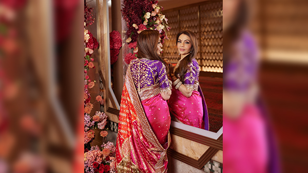 Nita Ambani s Charbagh Saree By Manish Malhotra Decoding Her Regal Traditional Look
