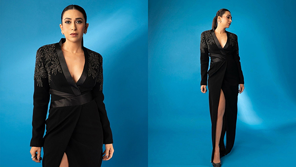 Karisma Kapoor s Black Gown With Thigh High Slit Is The Ideal LBD Replacement Pics