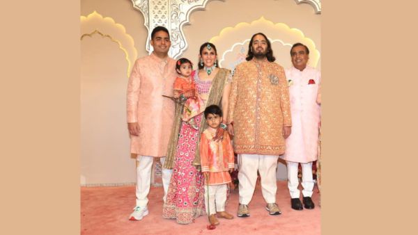 Anant Ambani Wedding Pics Out Groom Looks Dapper In Peach Sherwani For The Pink Themed Wedding